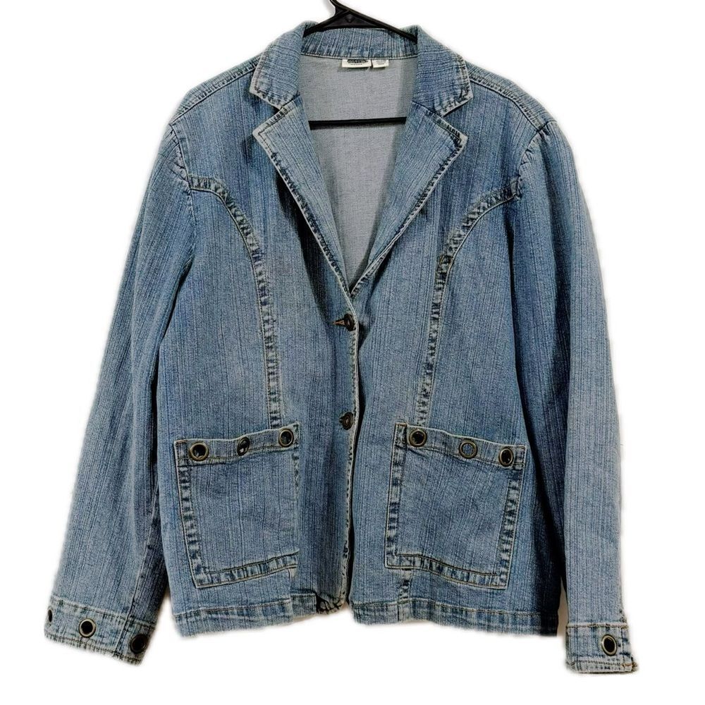 Cato Blue Oversized Jean‎ Jacket with Contrast Stitching